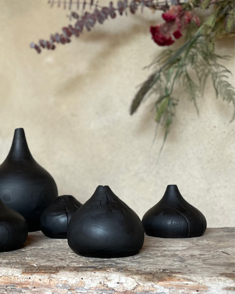 Hand Turned Wooden Vases