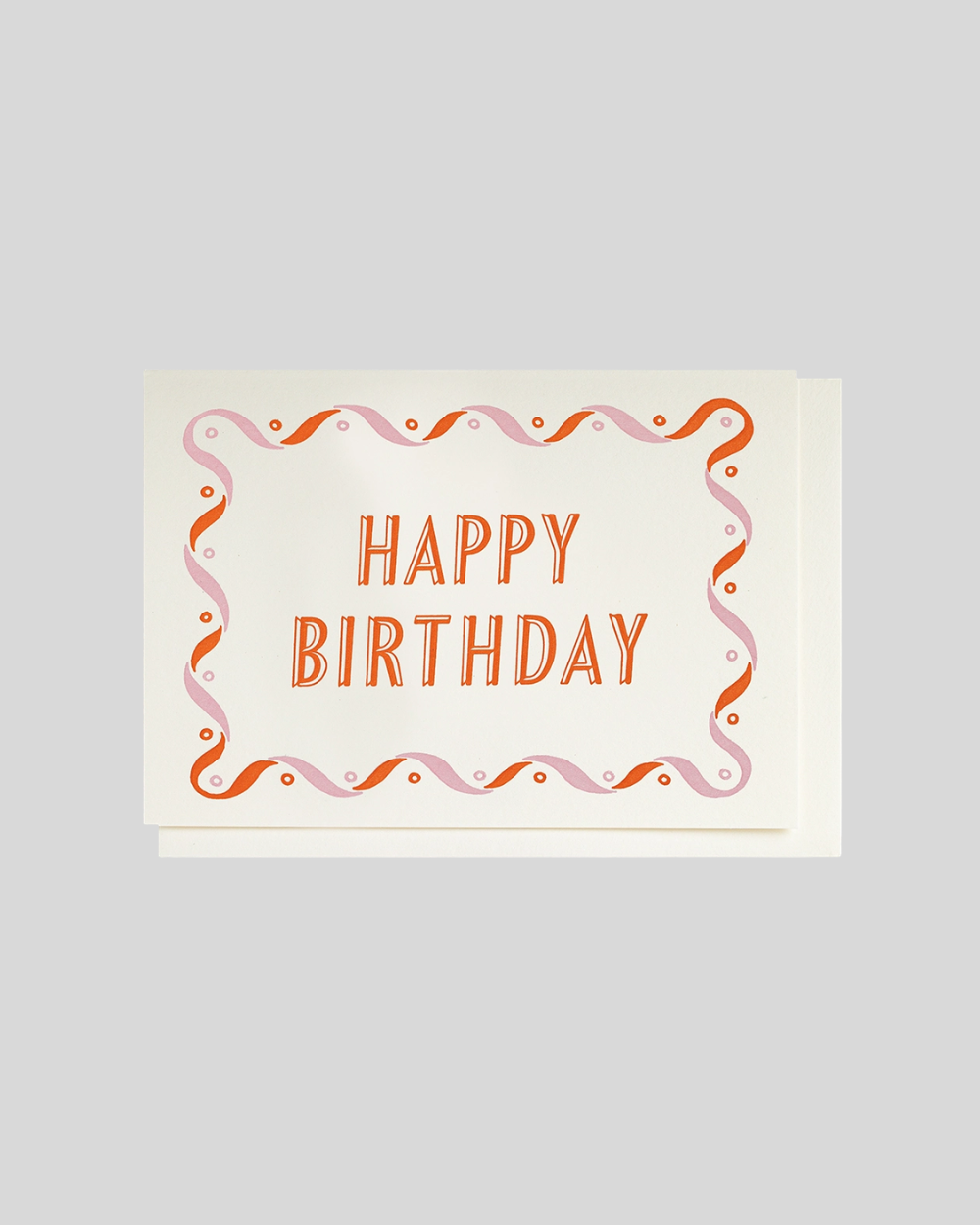 Pink & Orange Happy Birthday Card