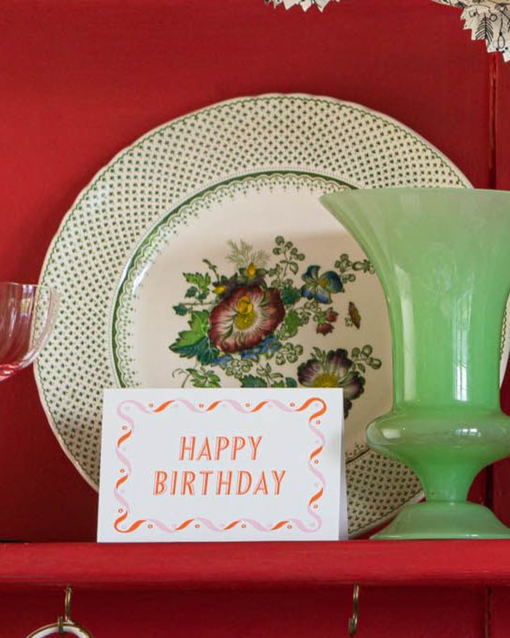 Pink & Orange Happy Birthday Card
