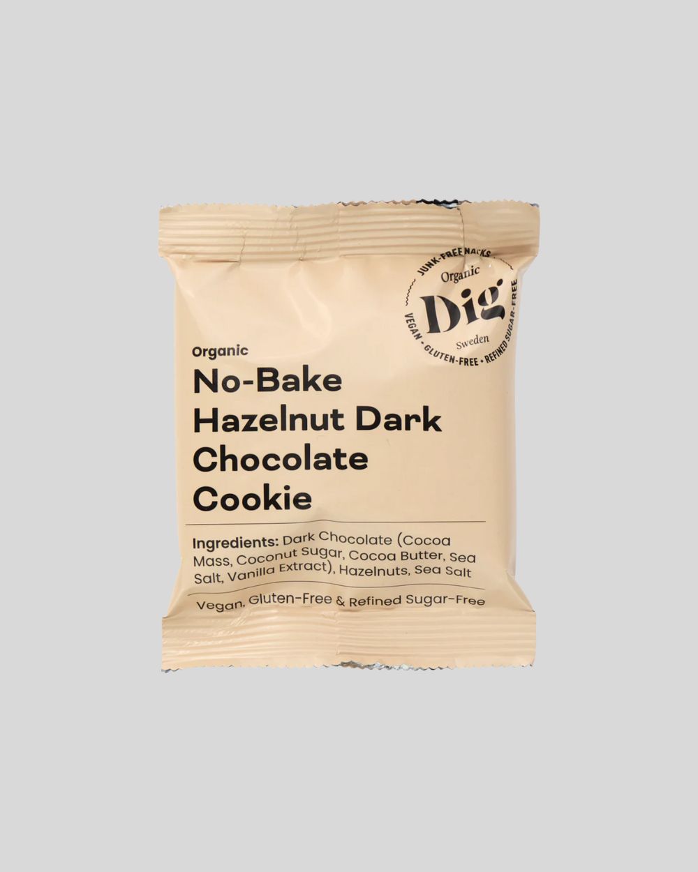 No-Bake Hazelnut Dark Chocolate Cookie