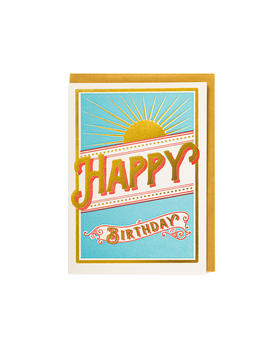 Star Burst Happy Birthday Card