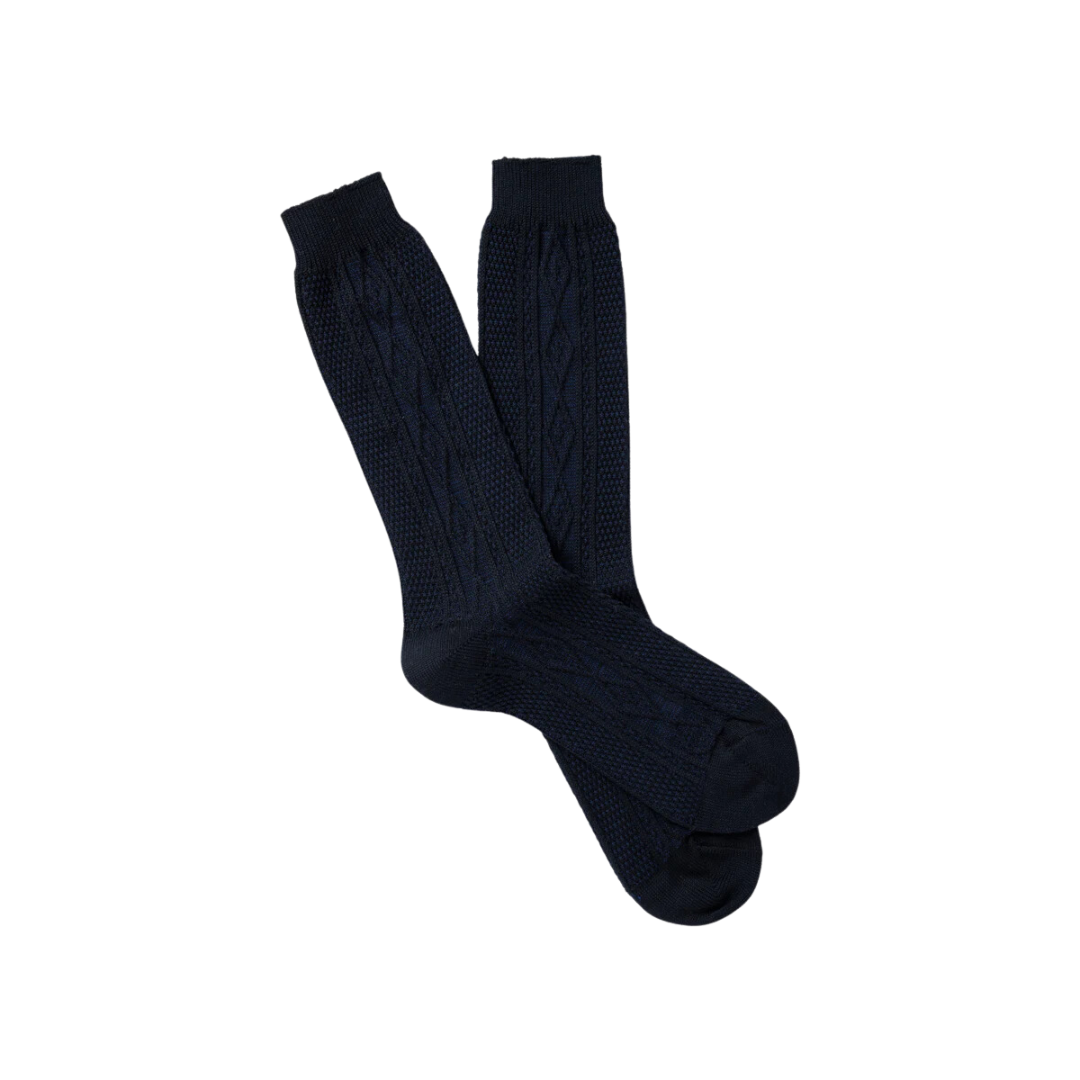 Aran Socks - Marine
