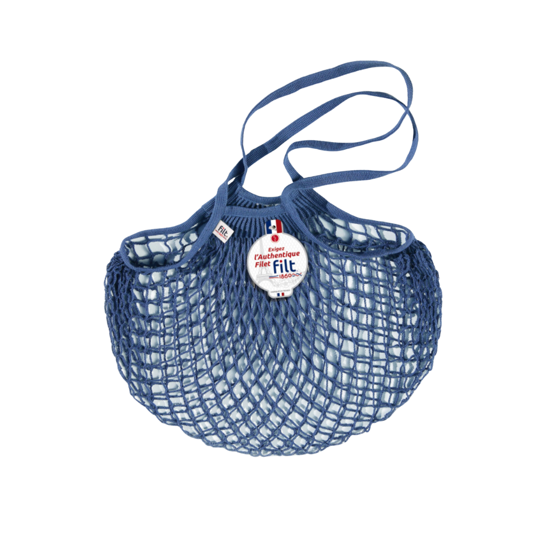 Shopping Net With Big Handles Blue