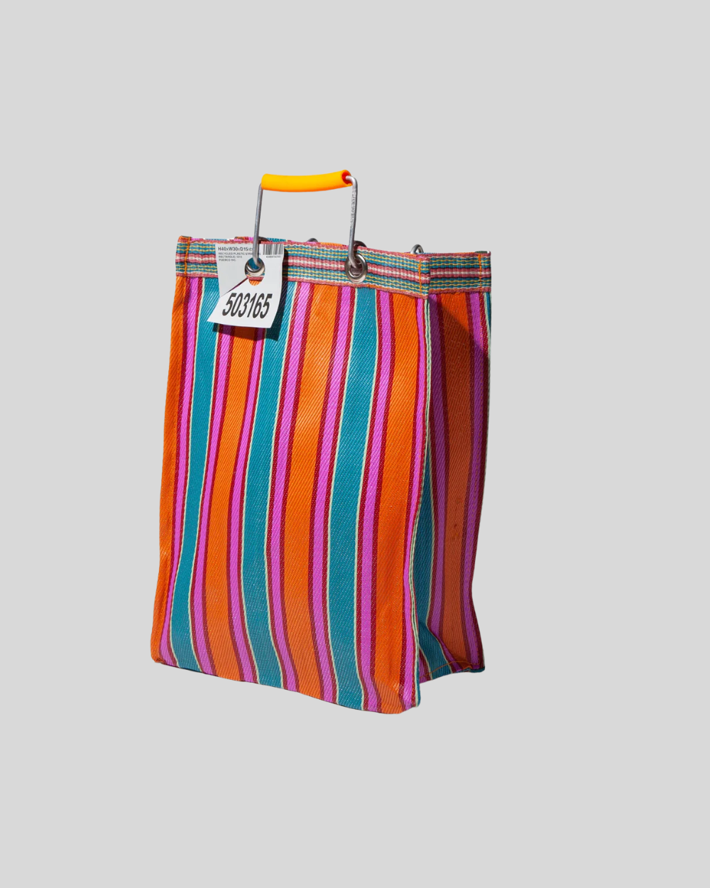 Recycled Plastic Stripe Bag - Rectangle
