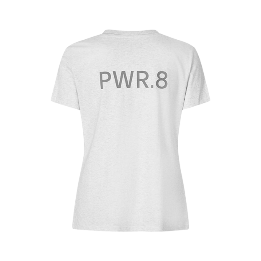 T-shirt Cream Heather Grey - Female – PWR.8 STUDIO