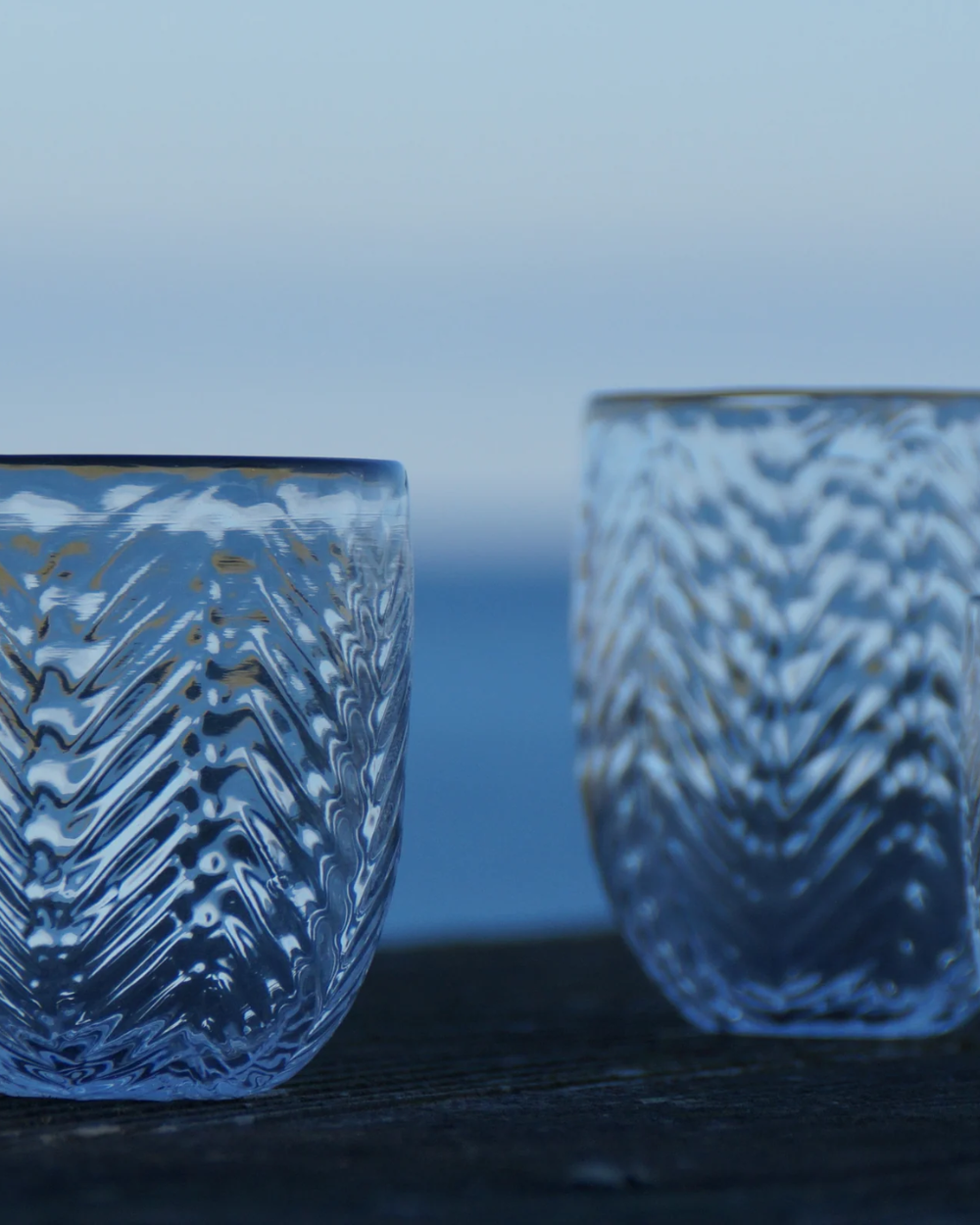 Herringbone Drinking Glass