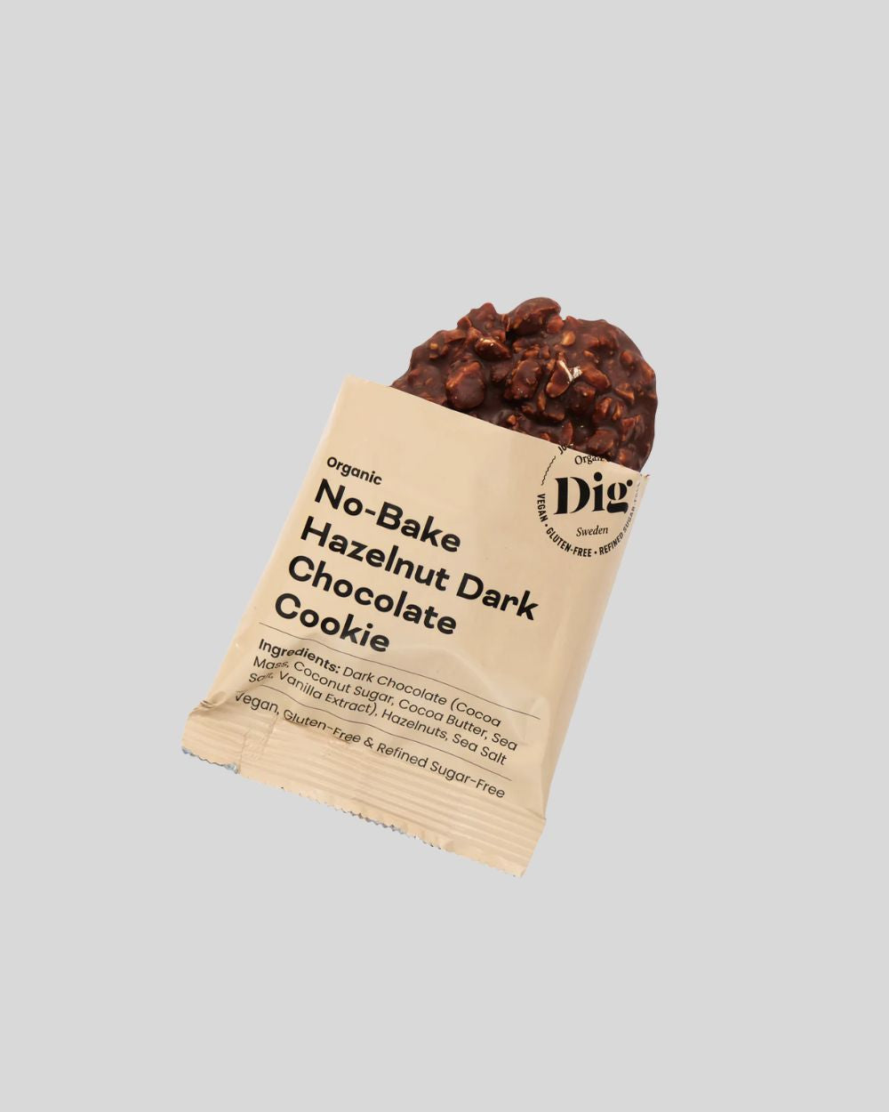 No-Bake Hazelnut Dark Chocolate Cookie