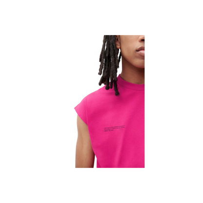 Pangaia - Cropped Shoulder T-Shirt - Foxglove Pink