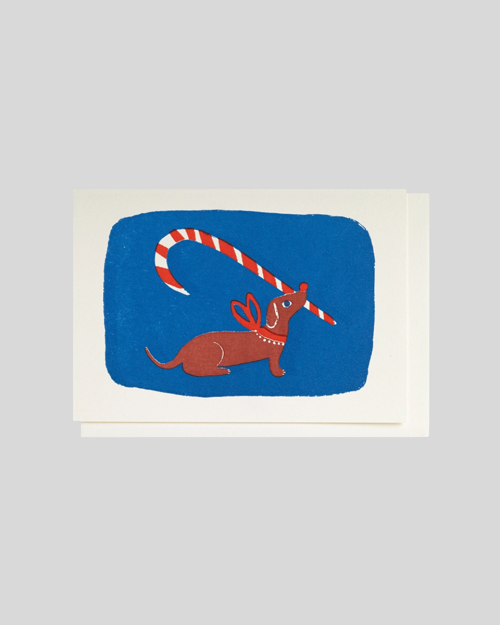Candy Cane Dog Card