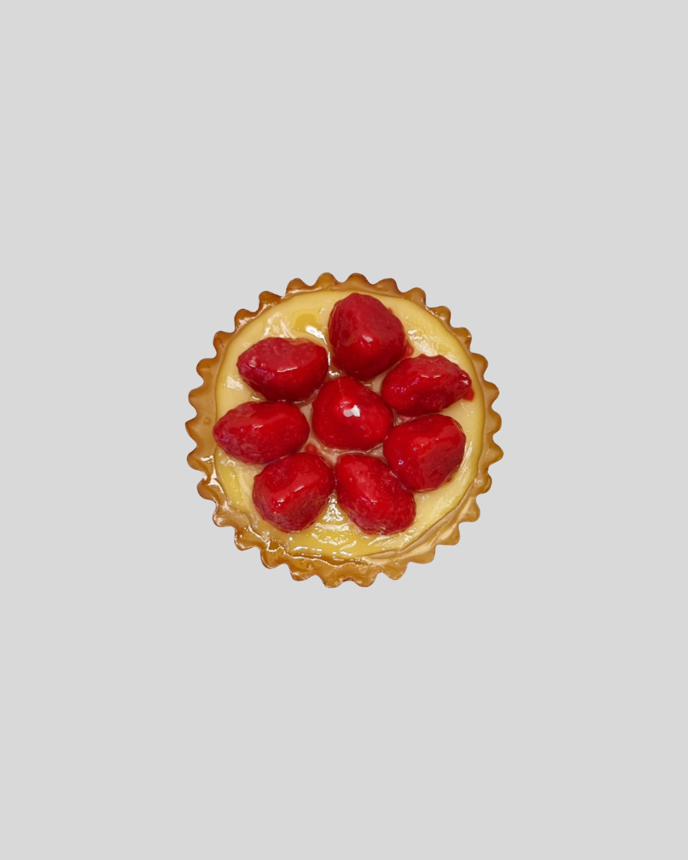 Strawberry Tart Shaped Candle