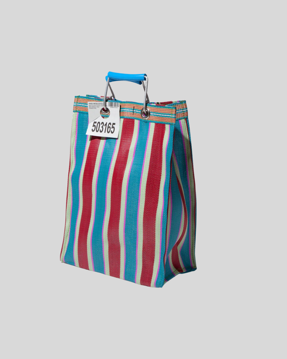 Recycled Plastic Stripe Bag - Rectangle