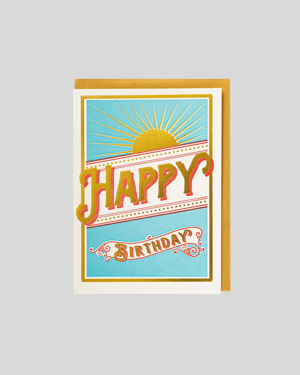 Star Burst Happy Birthday Card