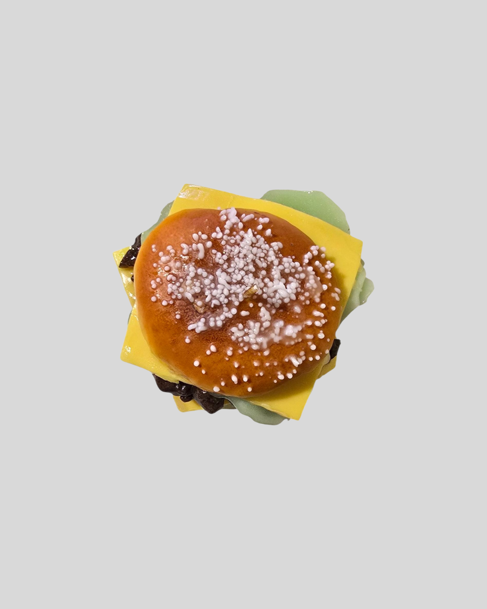 Double Cheeseburger Shaped Candle