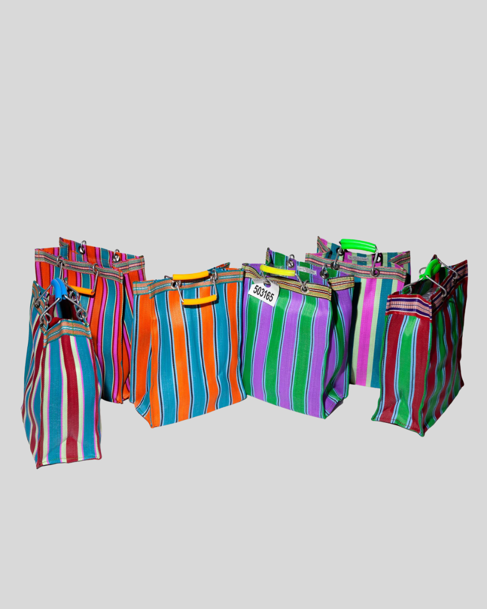 Recycled Plastic Stripe Bag - Rectangle