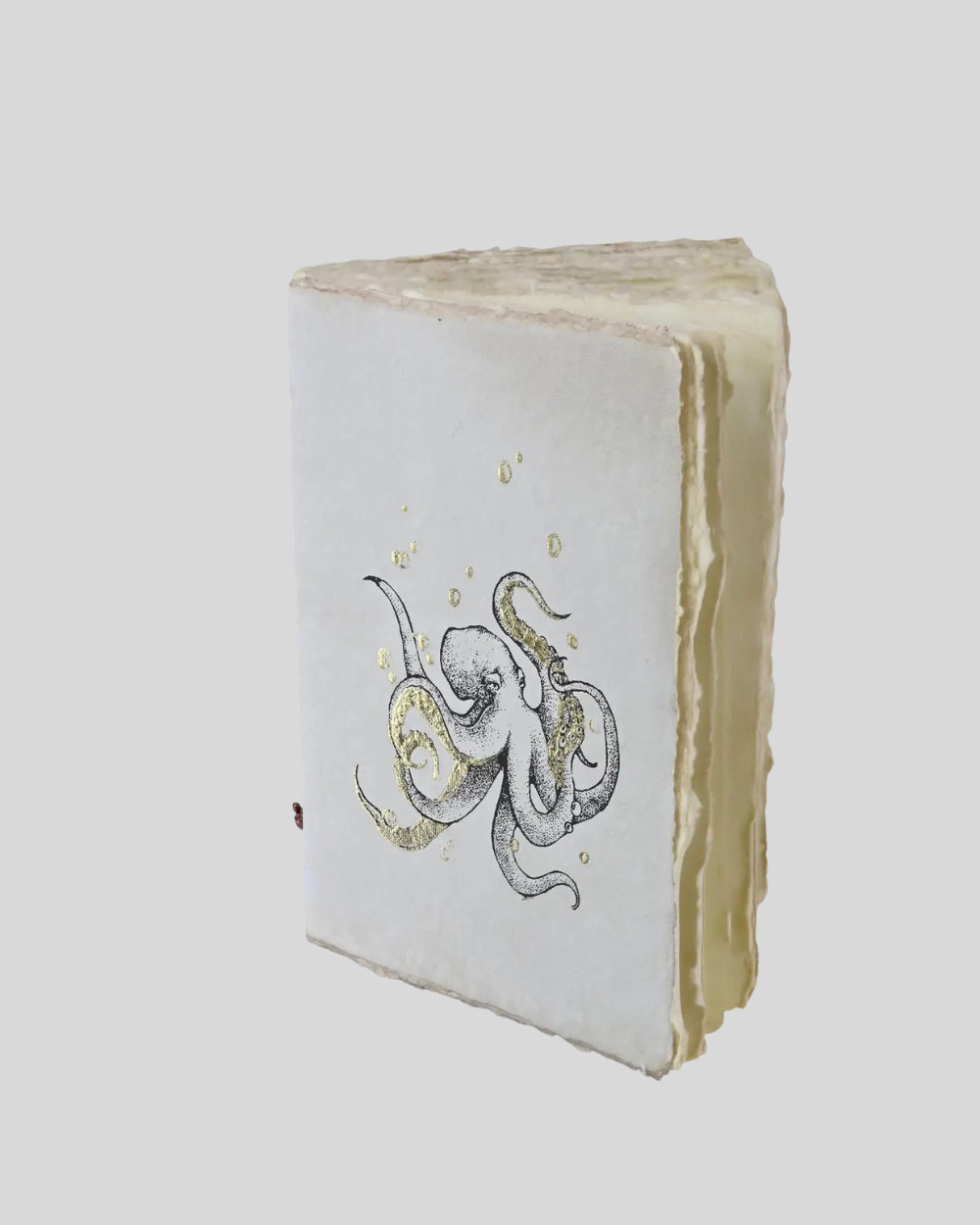 Octopus Engraved Paper Parchment Notebook