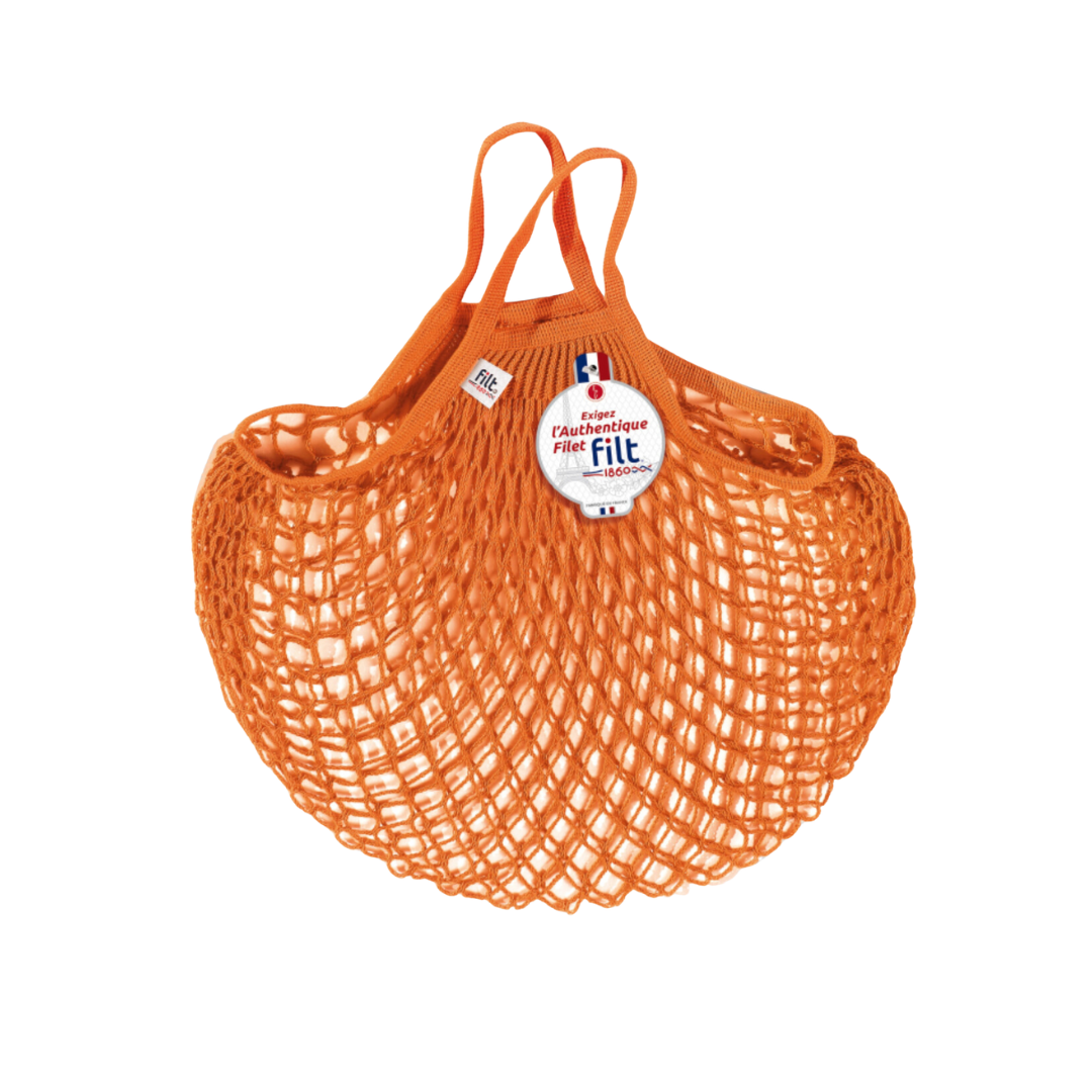 Shopping Net With Small Handles Orange