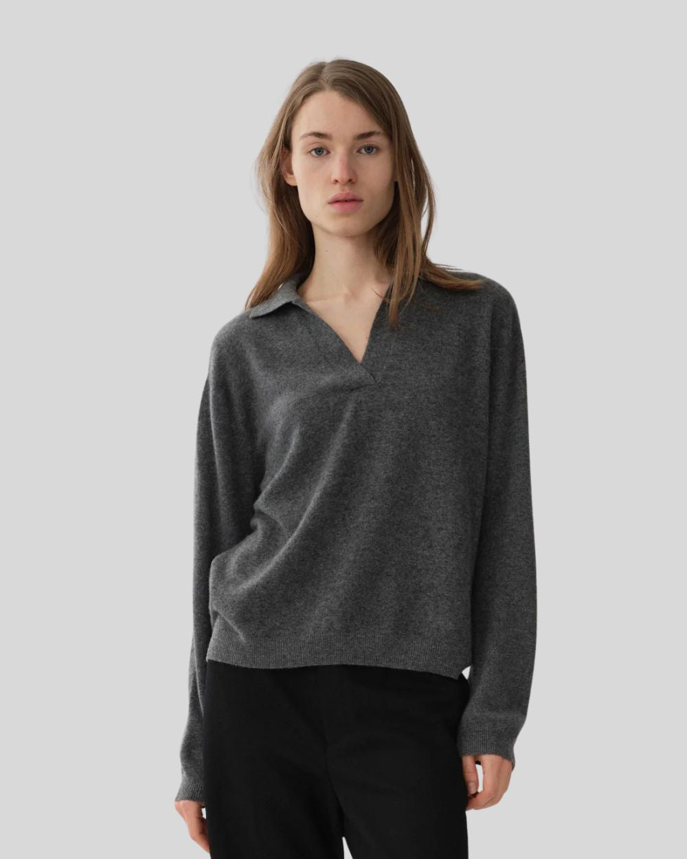 Women's Oversized Collar V-Neck